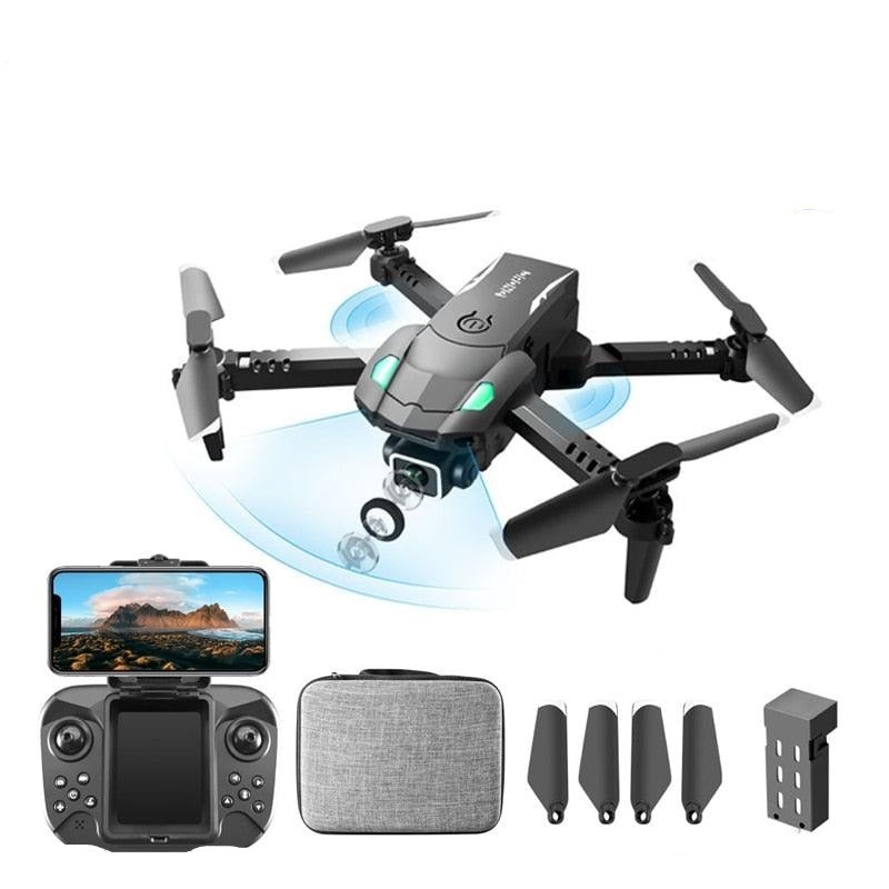 KBDFA S128 Mini Drone 4K HD Camera Dron Three-sided Obstacle Avoidance Fixed Height Drones Foldable Quadcopter RC Helicopter Toy S128-No Camera-1B