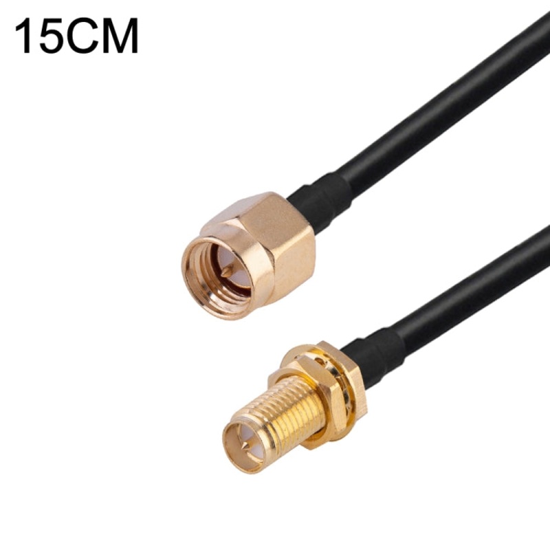SMA Male to SMA Female RG174 RF Coaxial Adapter Cable, Length: 15cm