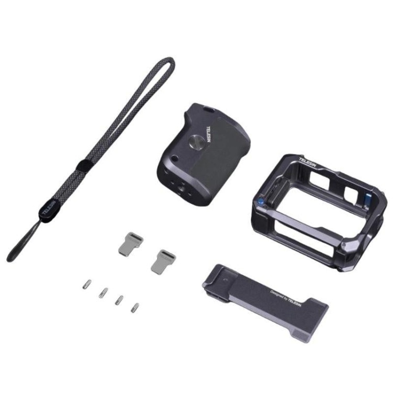 TELESIN Camera Grip Kit For GoPro HERO9 Black / HERO10 Black / HERO11 Black / HERO12 Black / HERO13 Black, Spec: With Camera Cage