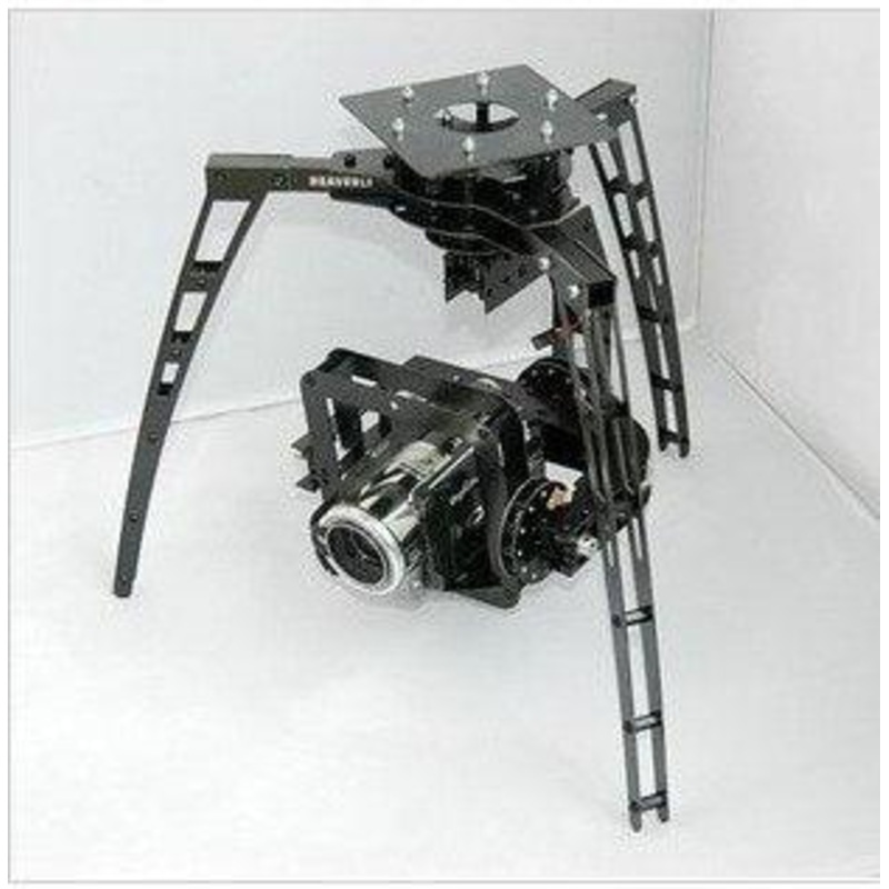Three-axis Synchronous Belt Drive Glass Fiber Pan/Tilt Camera Mount PTZ + 3 GS-9257MG Servo