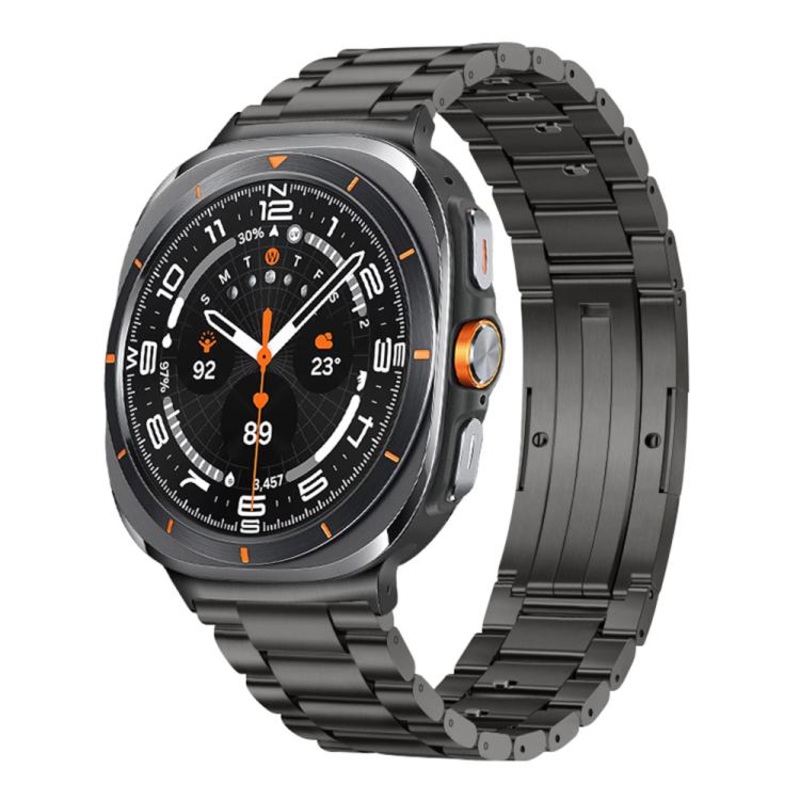 For Samsung Galaxy Watch Ultra 47mm / Ultra 2025 Detachable Three Beads HW Buckle Titanium Alloy Watch Band(Gray)
