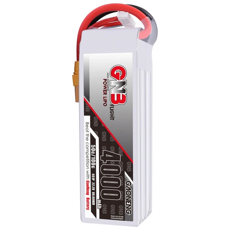 Gaoneng GNB 6S 22.2V 4000mAh 100C HV Lipo Battery For FPV Drone With XT60 XT90 T Plug green
