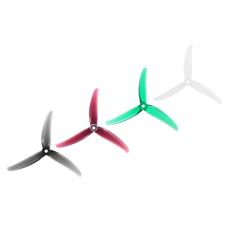 HQ Juicy Prop J33 Poly Carbonate 4.9in 3-Blade Propeller Set (2CW+2CCW), 5mm Shaft Grey