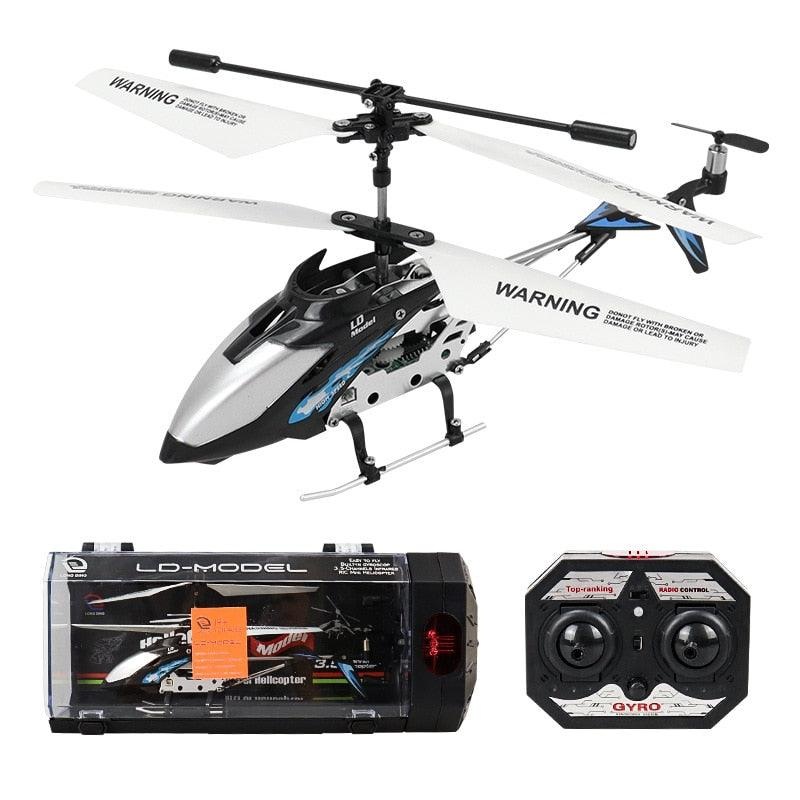 LD-Model Rc Helicopter - 3.5CH Metal RC Helicopter With Lights Remote Controller Helicopter Red