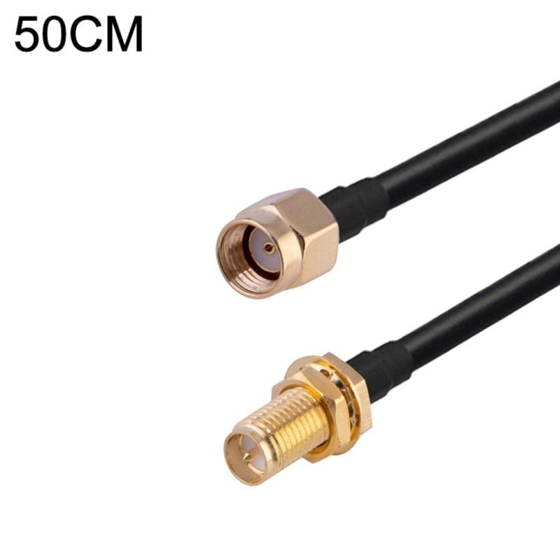 RP-SMA Male to RP-SMA Female RG174 RF Coaxial Adapter Cable, Length: 50cm