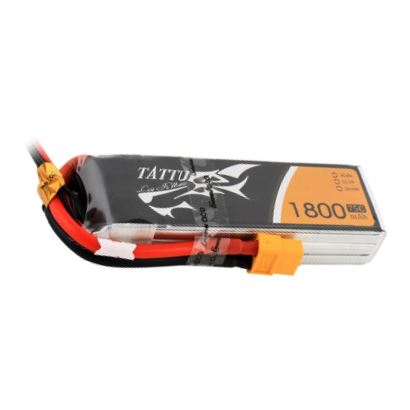 Tattu 1800mAh 3S 11.1V 75C LiPo Battery Pack 150C Burst with XT60 Plug & JST-XHR Balance Connector