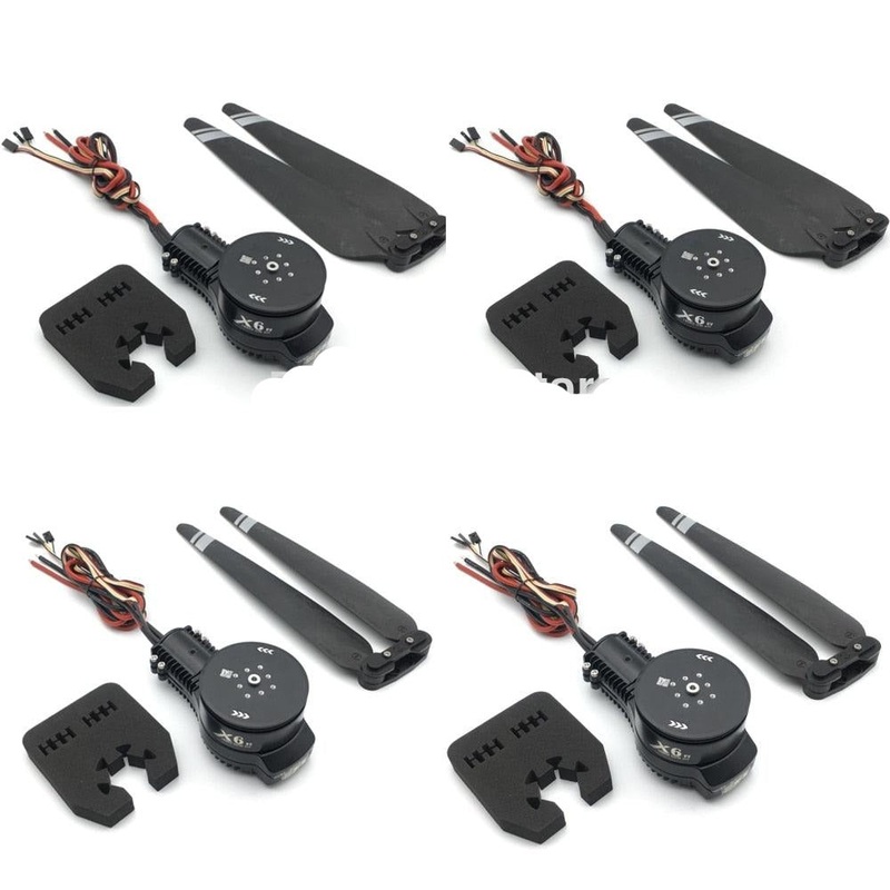 4PCS Original Hobbywing X6 Power System Motor for 10KG 10L EFT E610P Agriculture Drone motor ESC propeller and 30mm tube adapter X6 Power 2CW 2CCW