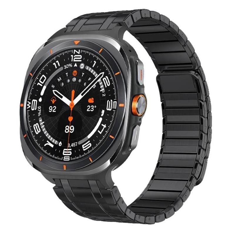 For Samsung Galaxy Watch Ultra 47mm / Ultra 2025 Magnetic Stainless Steel Metal Watch Band(Black)