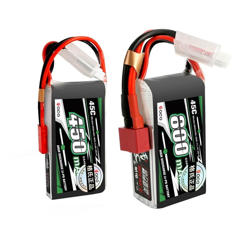 Gens ACE 450man 800mAh 2S 3S 7.4v 11.1V 45C Lithium Battery Avionics With T/JSYP Plug for aircraft model 800mah 2s 45c