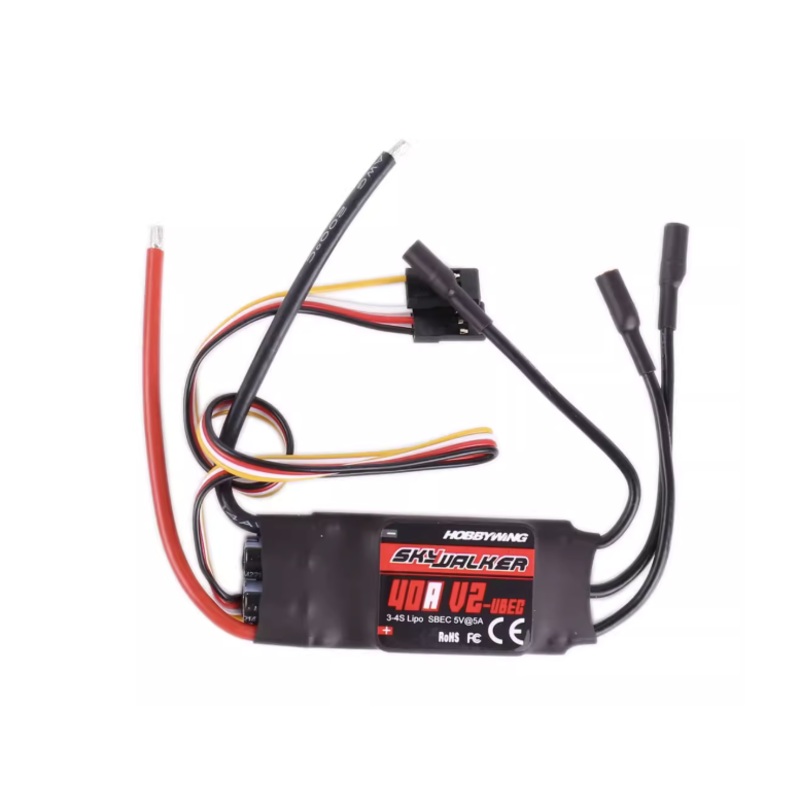 Hobbywing Skywalker 40A V2 RC Aircraft ESC 3-4S, Reverse Brake, 5V 5A BEC, PWM 50Hz-432Hz