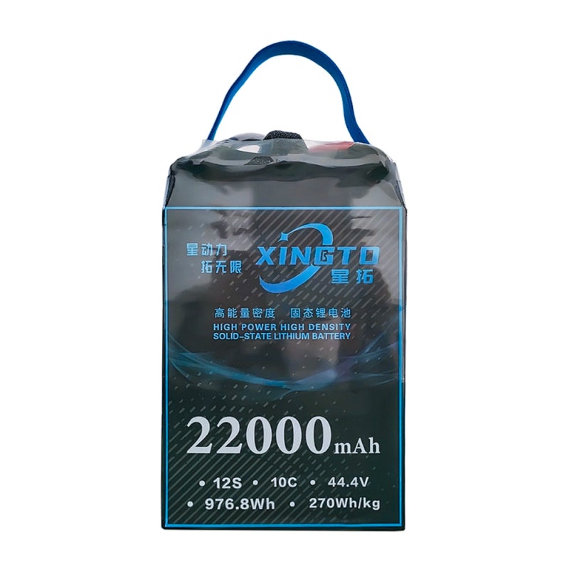 XINGTO 44.4V 12S 22000mAh 10C Lipo Battery - High Density Semi Solid-State Lithium Battery for UAV Drone