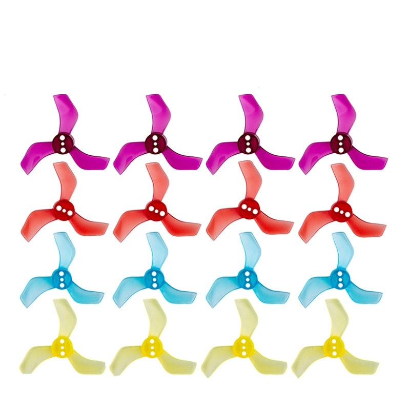 8/16 Pairs Gemfan 1635 1.6X3.5X3 3-Blade PC Propeller - 1mm 1.5mm 40mm CW/CCW For FPV Racing Brushless Tinywhoop Drones 1103 1105 8Pairs 1mm Blue
