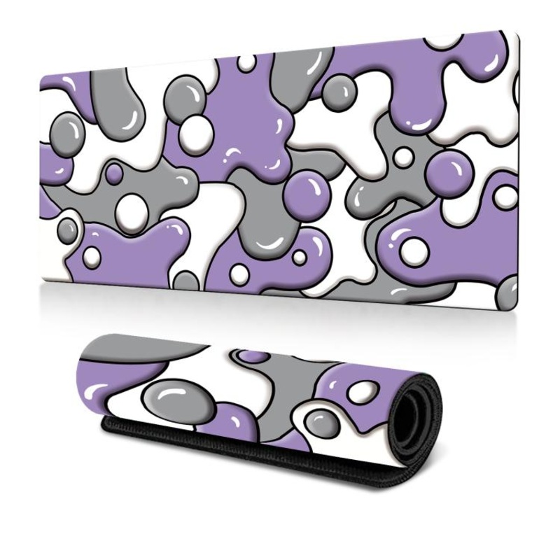 Abstract Fluid Color Blending Mouse Pad Non-Slip Rubber Desk Mat For Office, Gaming 400x900x2mm(No.3)