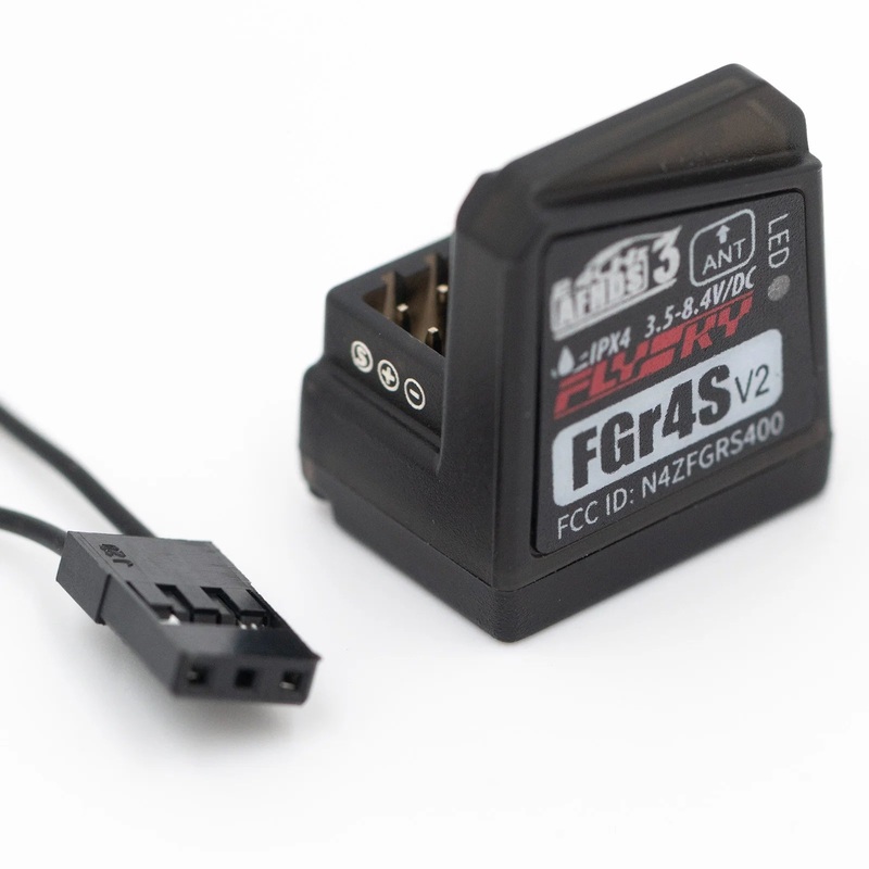 Flysky FGR4S V2 Receiver - AFHDS Single-Antenna Bidirectional PWM /PPM / IBUS Output Receiver for Flysky NB4 PL18 RC Transmitter Black