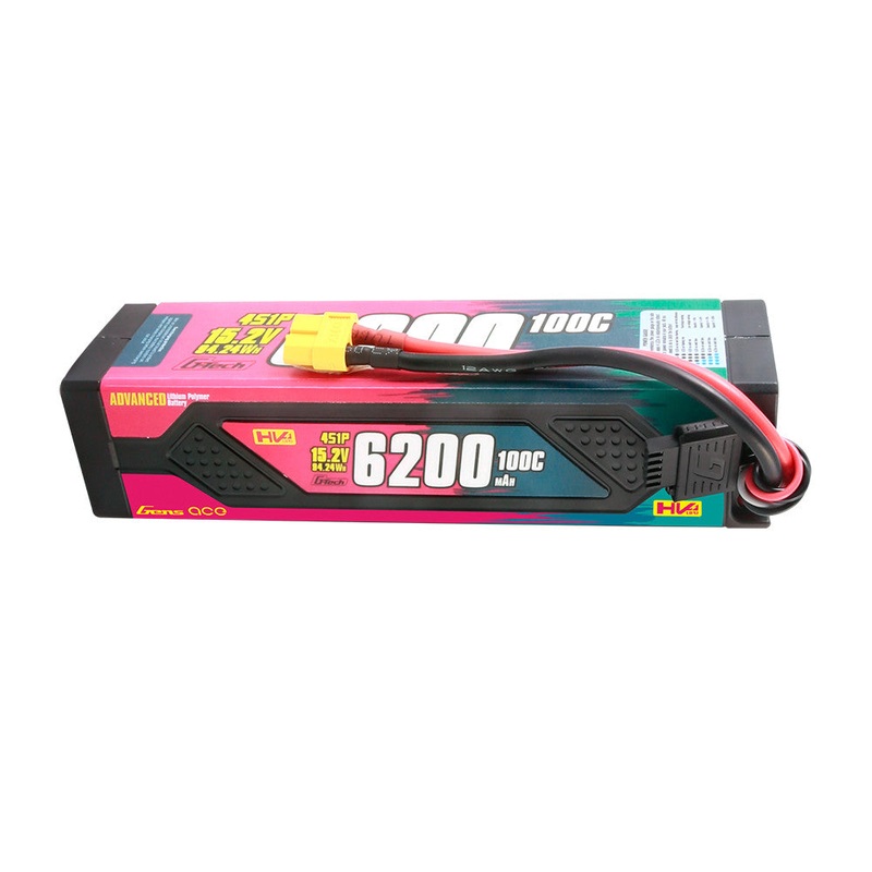 Gens ace Advanced LiPo Battery Pack 6200mAh 4S 15.2V HV 100C G-Tech Hardcase XT60