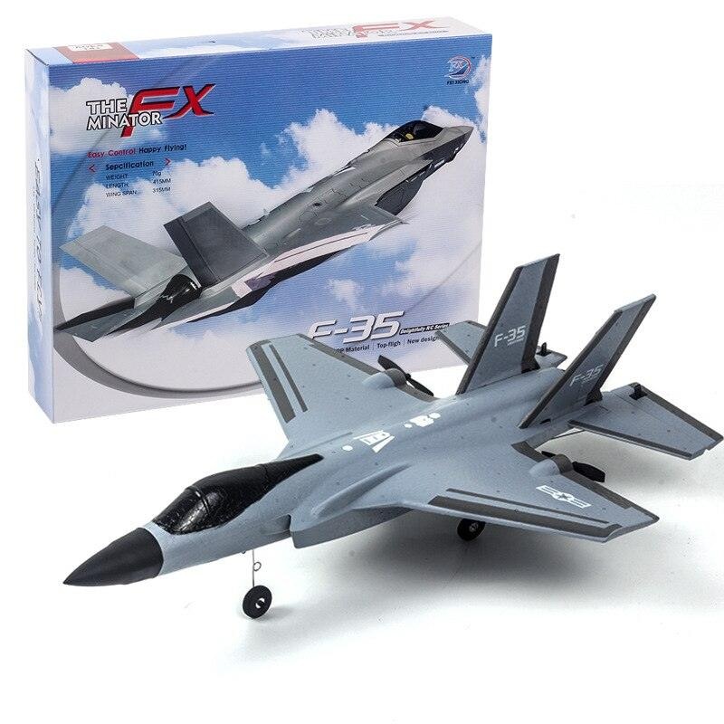 NEW Rc Plane F35 F22 Fighter - 2.4G 4CH EPP RC Airplane Wingspan Remote Control Plane Warbird RTF Flight Toys for Boys Kids Black