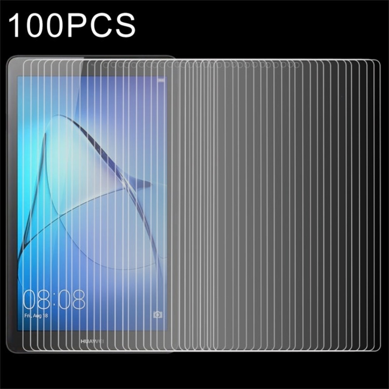 100 PCS for HUAWEI MediaPad T3 7.0 inch 0.3mm 9H Surface Hardness Full Screen Tempered Glass Screen Protector