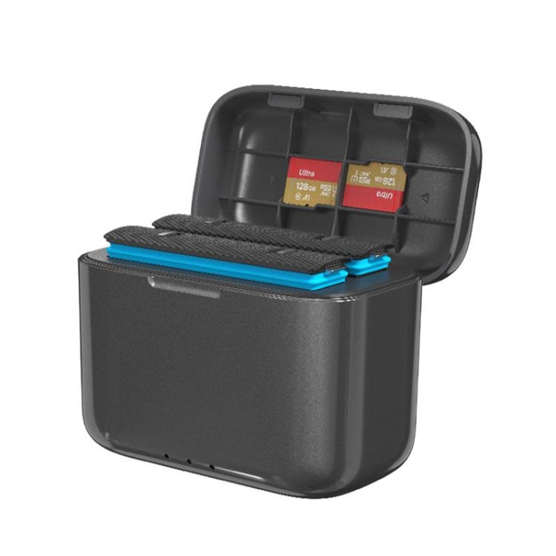 For Insta360 X4 Air AMagisn Fast Charging Case Portable Battery Charger And Storage Box(Black)