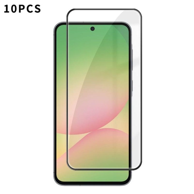 For Samsung Galaxy A57 5G 10pcs Kalebol High-Aluminum Screen-Printed Full-Coverage Anti-Fingerprint Black-Bordered HD Tempered Glass Film