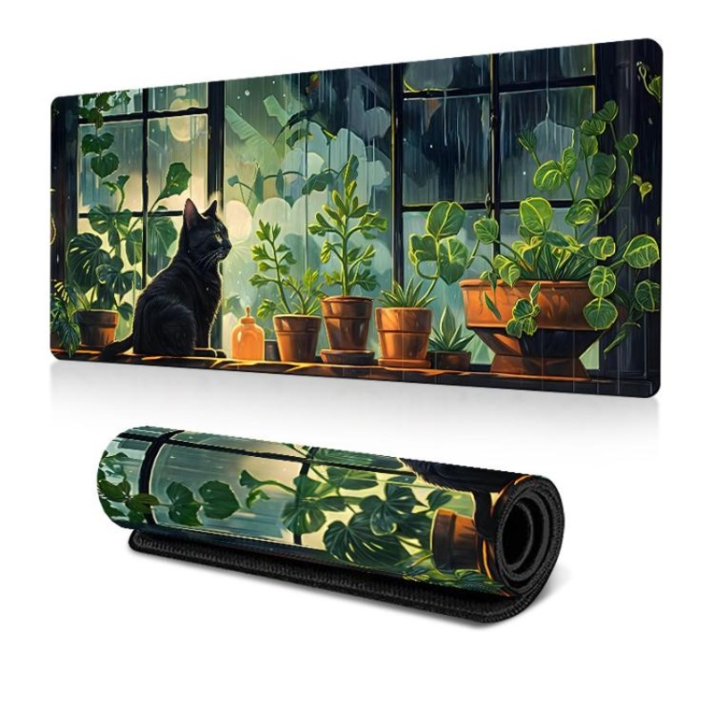 Frog Mouse Pad Cute Green Desk Mat With Non-Slip Rubber Base For Computer Laptop 300x700x2mm(Pattern 4)