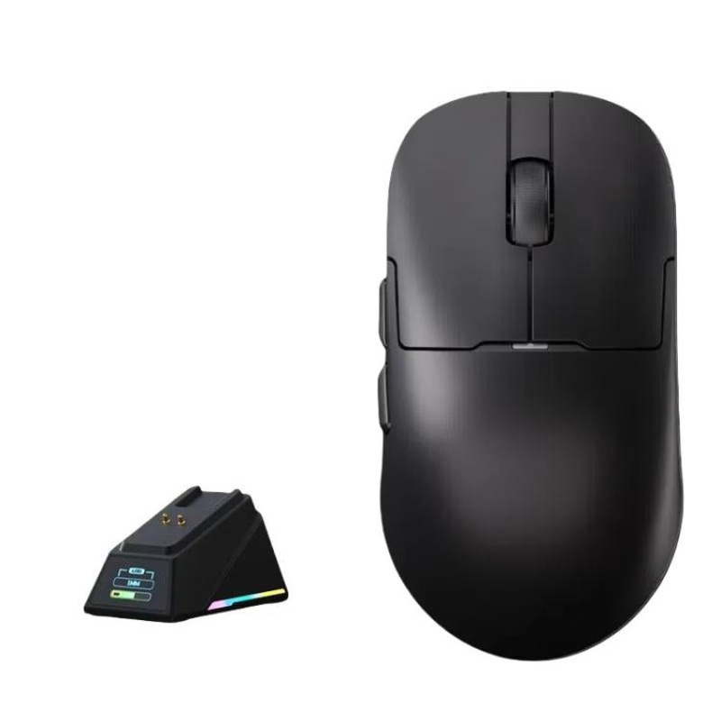 Ajazz AJ159 APEX Gaming Mouse PAW3395 Wireless Tri-Mode Lightweight With Charging Dock Mouse(Black)
