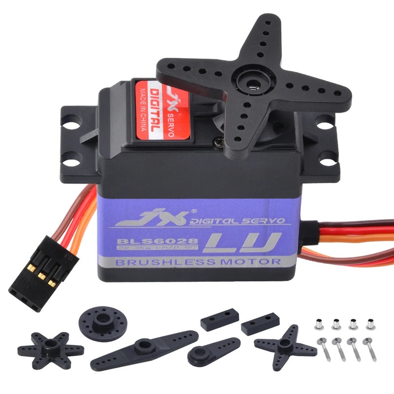 JX Servo BLS6028 - 6V 28kg 0.12 sec/60 120 High Torque Metal Tooth Digital Brushless Servo For RC Car RC Drone Aircraft Parts 1PCS