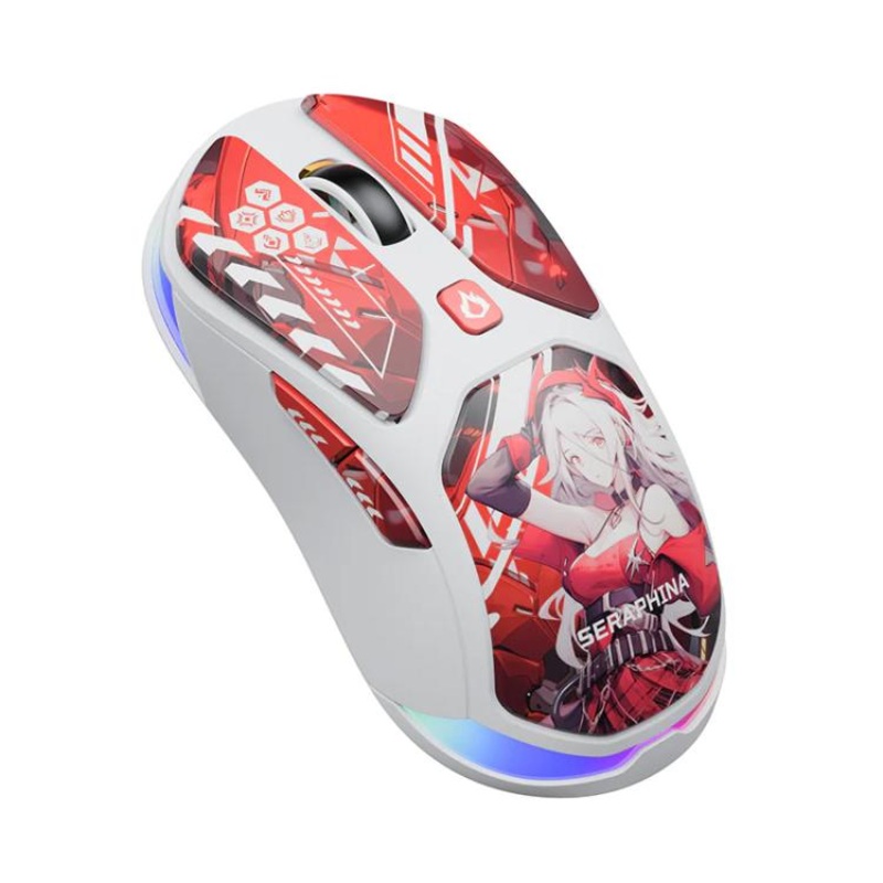 LINGBAO M7 IP Series Bluetooth 2.4G Wired Triple-Mode Wireless Mouse(White)