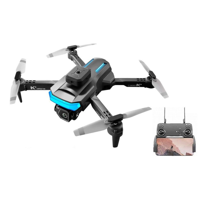LSRC XT5 Mini Drone - 2024 New 4K Dual Camera Four Side Obstacle Avoidance Optical Flow Positioning Foldable Quadcopter Toys Gifts Black 1080P Bag 1B