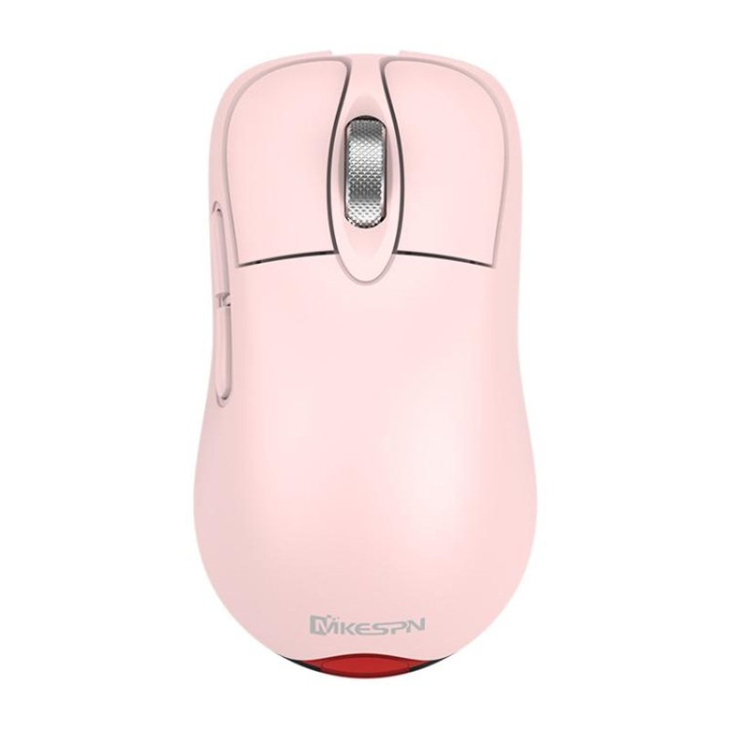 MKESPN Tri-Mode Wireless Gaming Mouse 24000 DPI, 6 RGB Lighting Modes, Rechargeable, Macro Programmable Pink