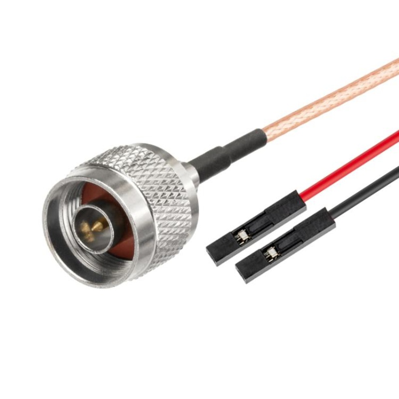 N Male To Dual DuPont Female RG316 RF Test Extension Adapter Cable(0.3m)