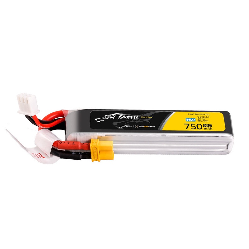 Tattu R-Line HV 750mAh 2S 7.6V 95C LiPo Battery Pack with XT30 Plug (JST-XHR-3P)