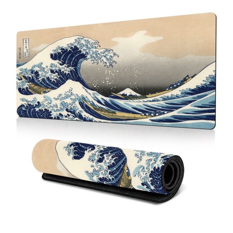 300x600x2mm Big Wave Gaming Mouse Pad Non-Slip Rubber Desk Mat(No.25)