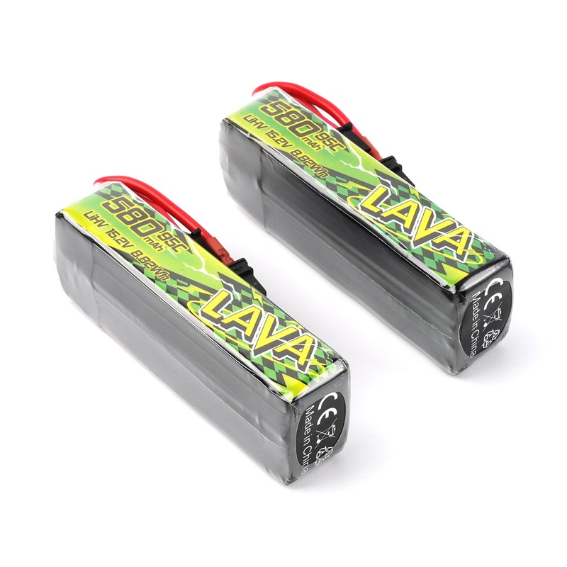 BetaFPV LAVA II 4S LiHV 95C Battery 580mAh/680mAh, XT30 + JST-XH2.54, 15.2V (2-Pack)