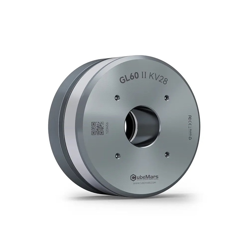 CubeMars GL60 II KV28 Gimbal Motor Hollow Shaft, Low Cogging Torque, CAN/PWM Control