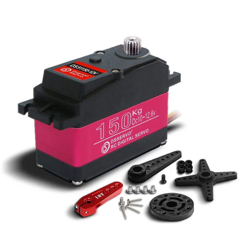 DSServo DS51150 - 12V 150Kg baja 5B 1/5 high torque Digital Servo for Redcat HPI Baja 5B SS RC servo Car compatible SAVOX-0236 DS51150-180