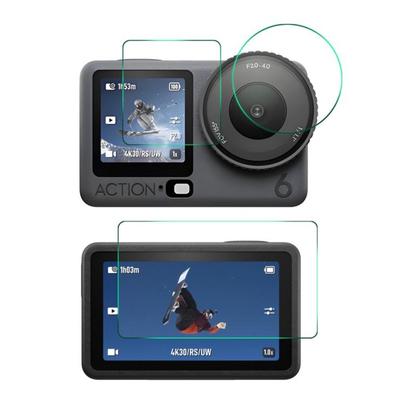 For DJI Osmo Action 6 ENKAY Hat-Prince 0.2mm 9H Tempered Glass Screen Protector Film