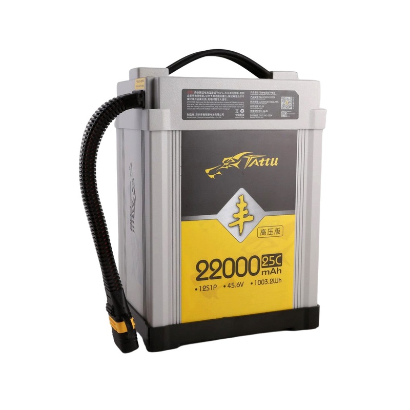 Tattu 22000mAh 45.6V 25C 12S1P HV High Voltage Lipo Battery Pack with AS150-F