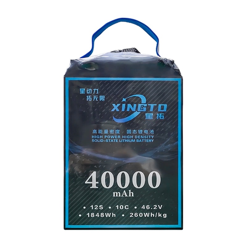 XINGTO 46.2V 12S HV 40000mAh 10C Lipo Battery - 260Wh/kg High Density Semi Solid-State Lithium Battery for Drone