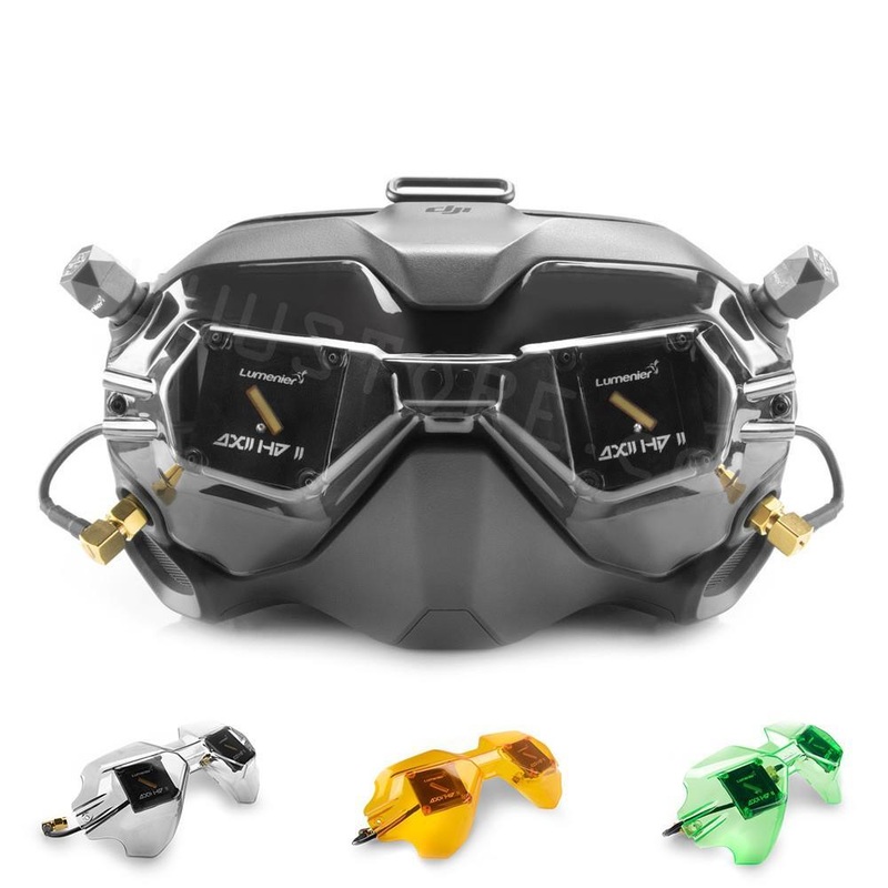2023 Lumenier AXII HD 2 Patch Visor 5.8GHz 8.4dBi with AXII HD 2 Stubby LHCP Antenna Combo for DJI Digital HD FPV Goggles RP-SMA Orange Patch