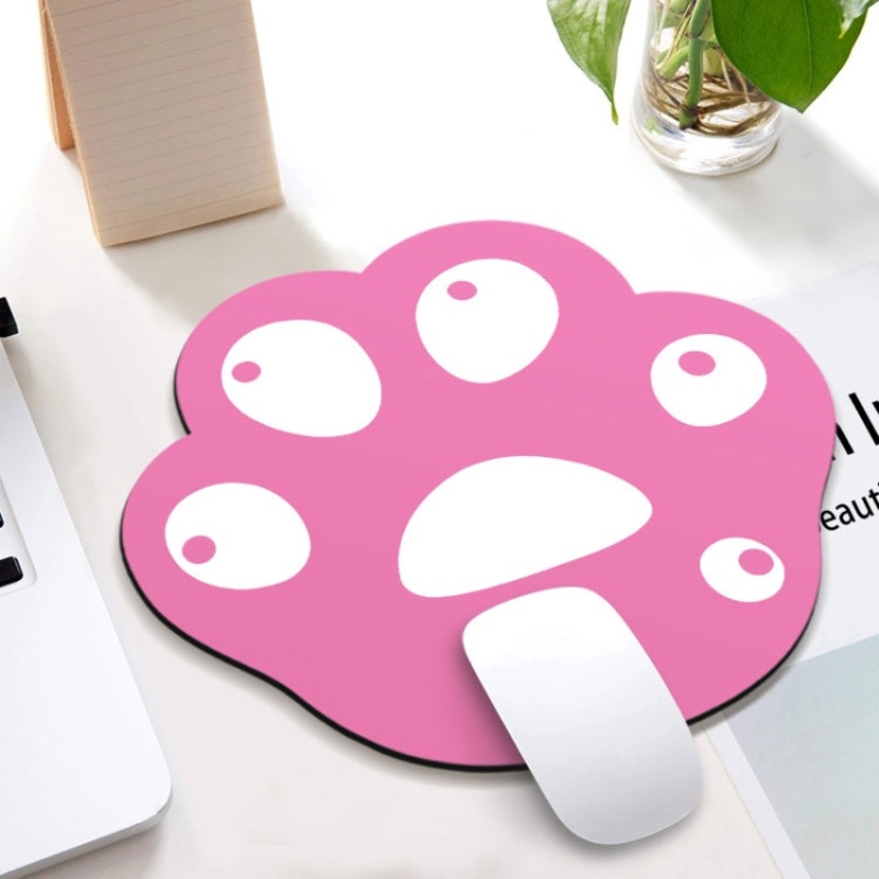 3 PCS XH12 Cats Claw Cute Cartoon Mouse Pad, Size: 280 x 250 x 3mm(Deep Pink White)