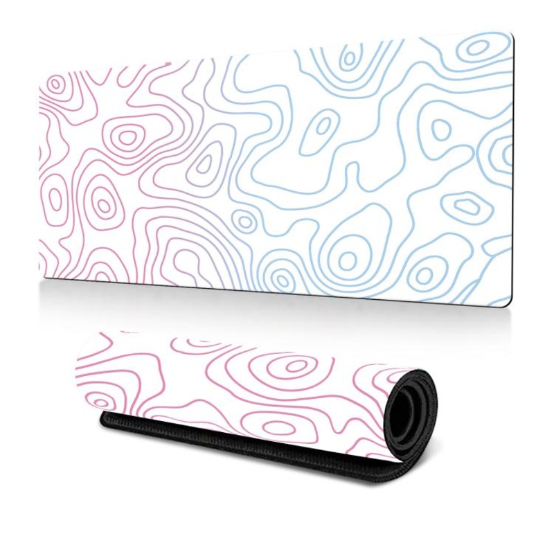 Abstract Line Texture Mouse Pad Non-Slip Desk Mat For Office, Gaming, Size: 400x900x2mm(No. 5)