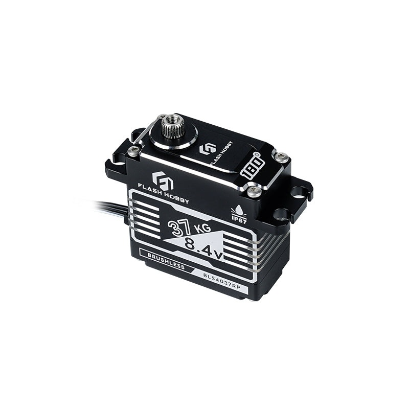 Flashhobby BLS4037RP Brushless Digital Servo 37kg-cm @8.4V, IP67, 25T Spline, CNC Aluminum, JR
