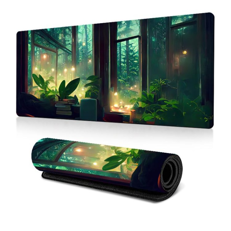 Frog Mouse Pad Cute Green Desk Mat With Non-Slip Rubber Base For Computer Laptop 400x900x2mm(Pattern 6)