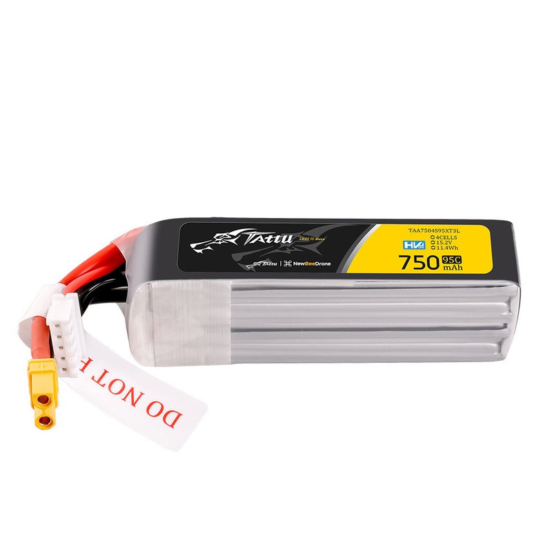 Tattu R-Line HV 750mAh 4S 15.2V 95C LiPo Battery Pack with XT30 + JST-XHR-5P Balance Plug
