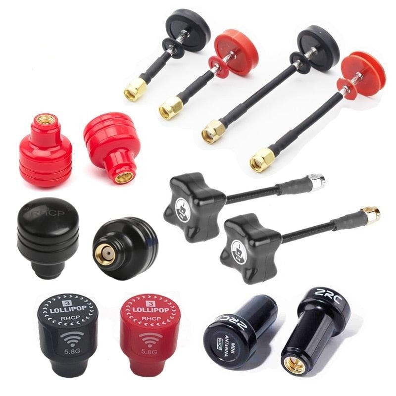 5.8G FPV Antenna Pagoda 2/Lollipop 4/BlackSheep/Stubby Antenna SMA/RP-SMA/MMCX/UFL connector for RC FPV Racing Drone part Pagoda Long SMA