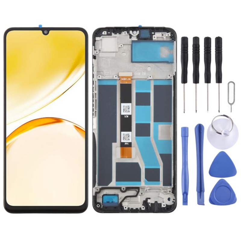 For Realme Narzo N53 RMX3761 OEM LCD Screen Digitizer Full Assembly with Frame