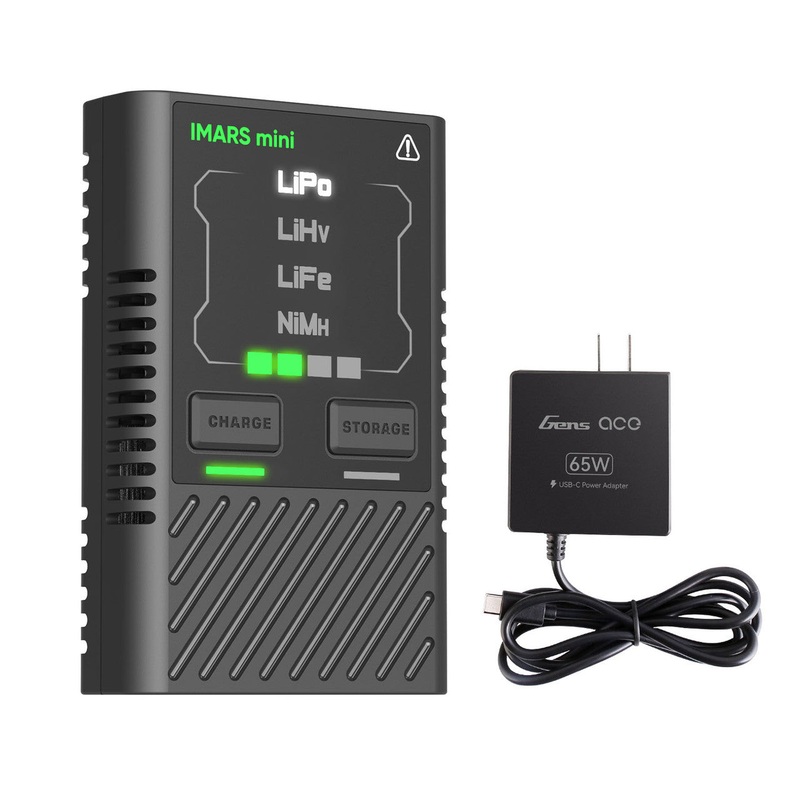 Gens ace iMars mini G-Tech 60W RC Battery Charger with USB-C 65W Power Supply Adapter Kit