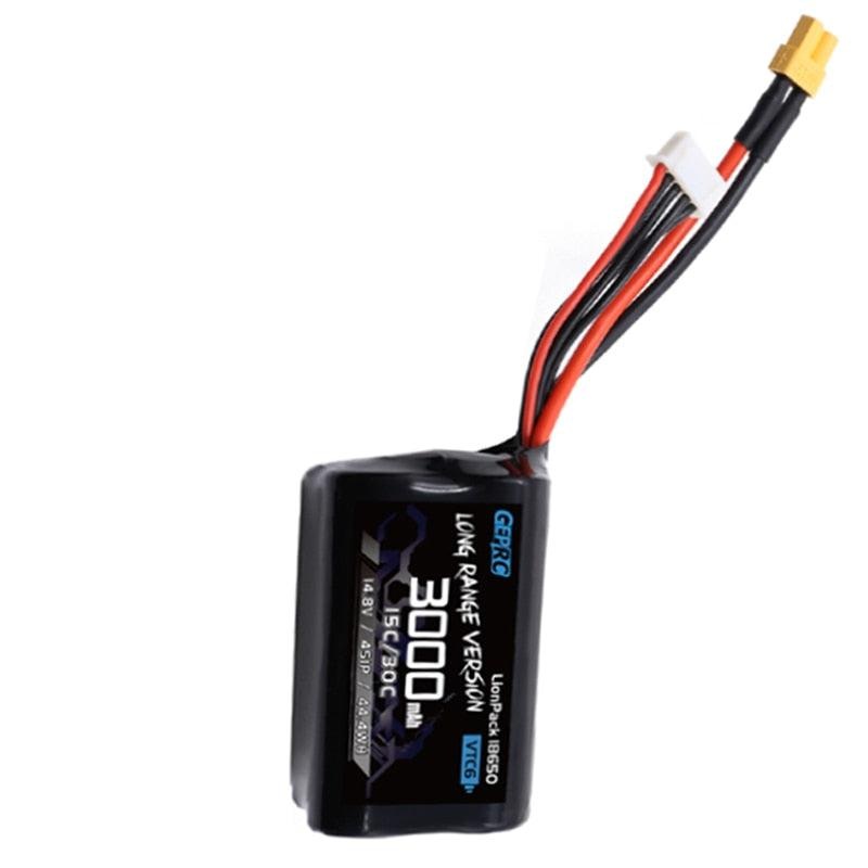 GEPRC 3000mAh Batteries - VTC6 18650 4S1P Battery With XT30 XT60 Plug Suitable For Crocodile Baby4 For RC FPV Quadcopter Freestyle Drone FPV Battery 1PCS XT30 Plug