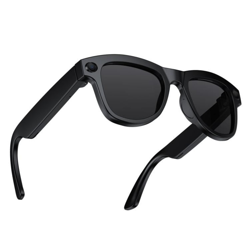 M01S 5MP Smart AI Camera Glasses Supports Voice Calls, Video Recording, WiFi Transmission(Sunglasses Black Frame)