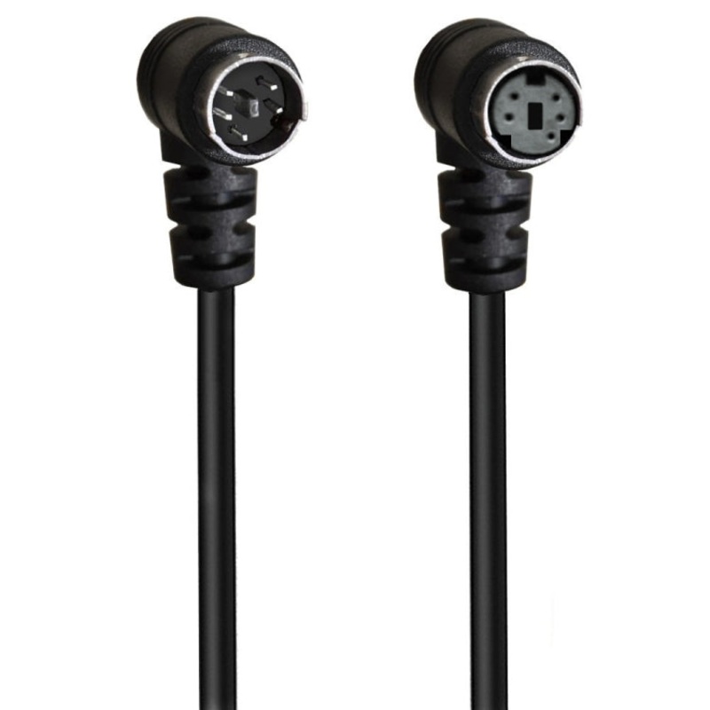 Mini DIN 5 Pin Core Audio / Video Cable, Length:1.8m(Male to Female Elbow)